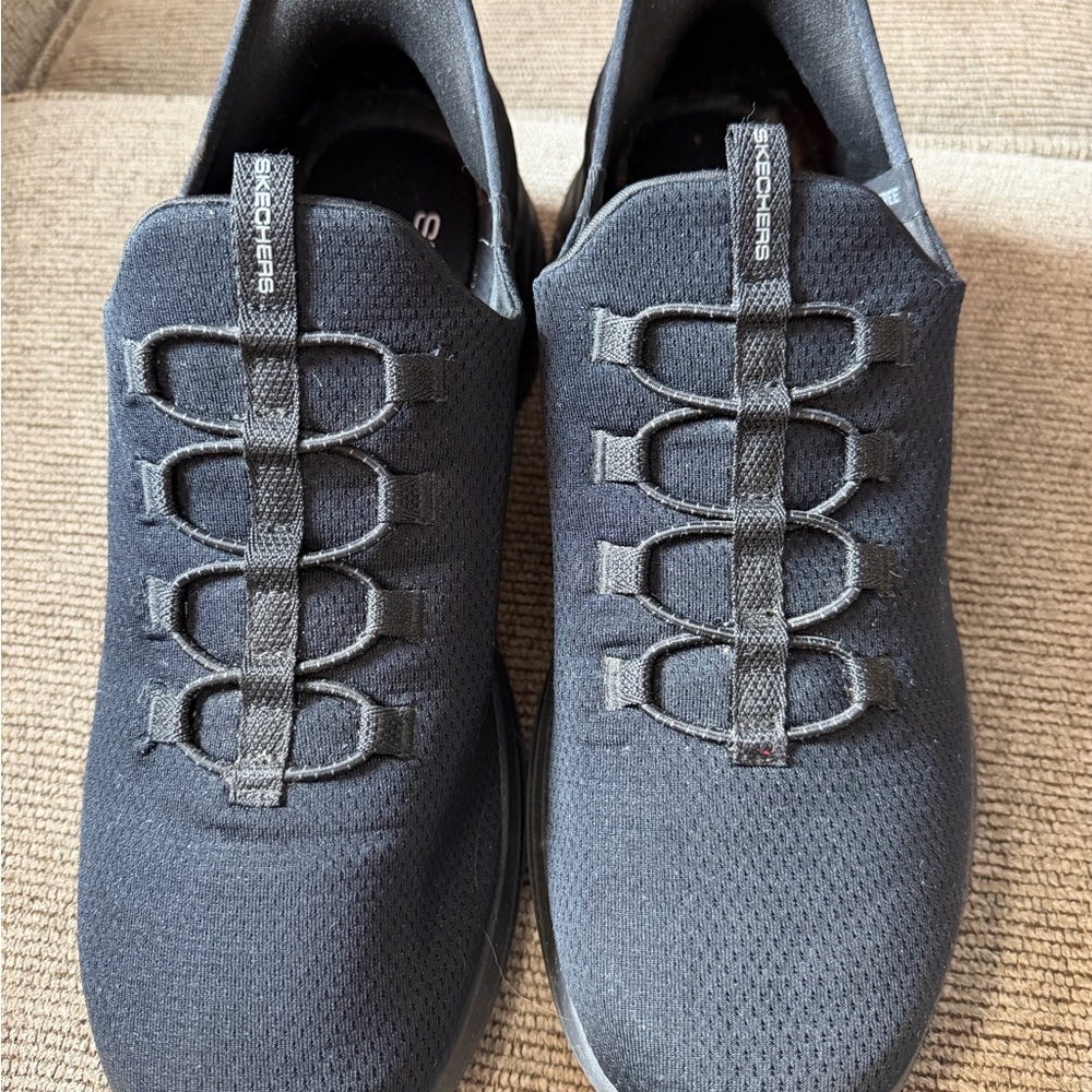Skechers Men's Black Slip-On Sneakers